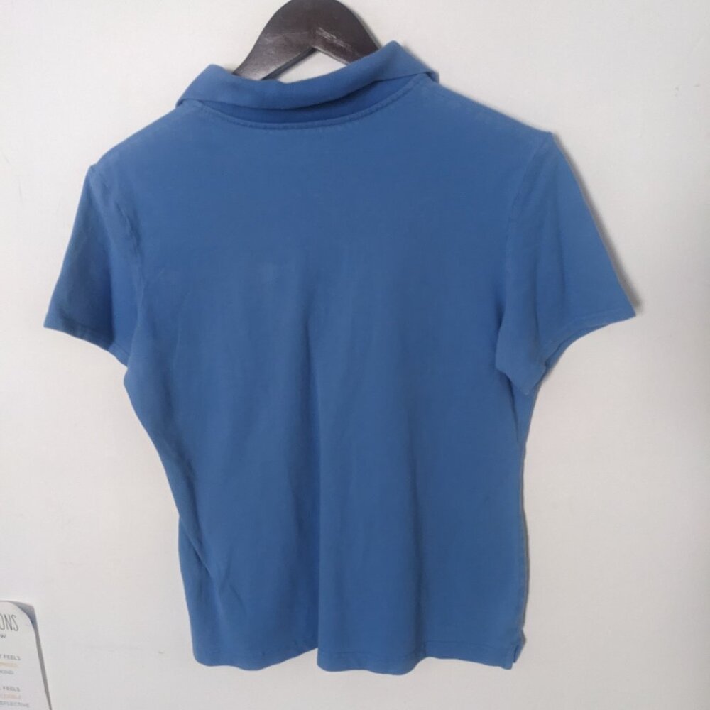 Riders by Lee Women's  Blue Short Sleeve Polo Type Shirt Size Medium - Picture 2 of 7